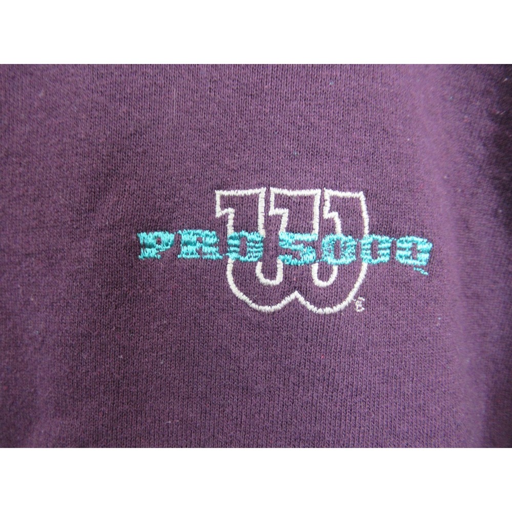 Vintage 90s Wilson Pro 5000 Embroidered Crewneck Sweatshirt Men 50" Chest Purple - Picture 2 of 5